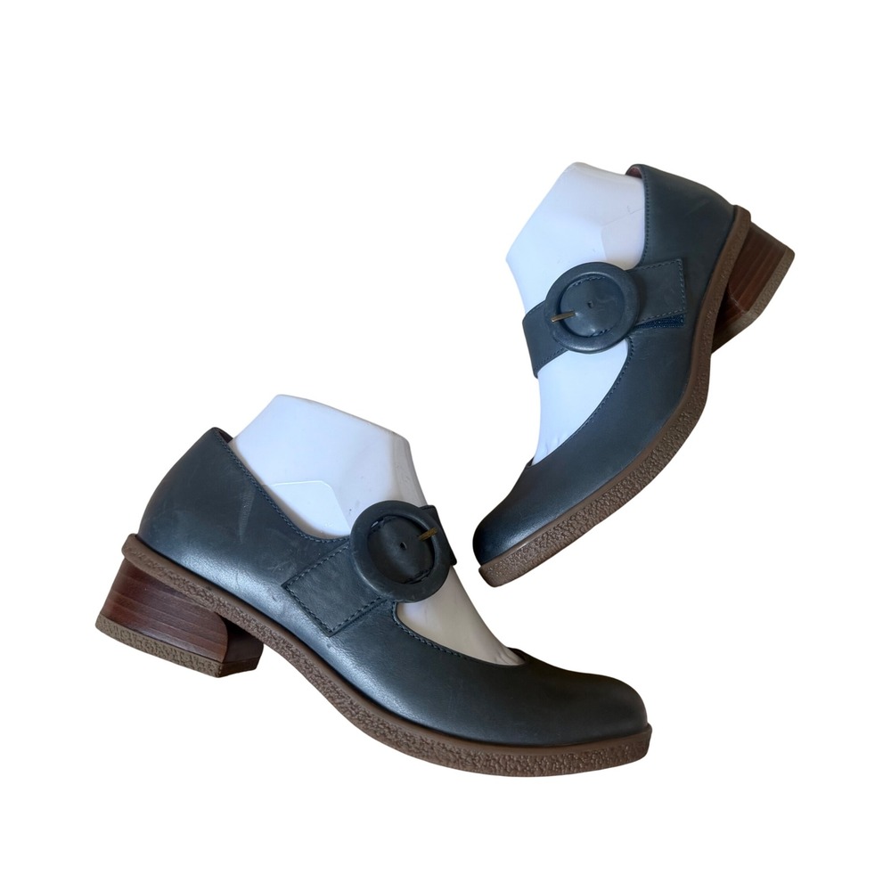 Dansko Sandals Brandy Mary Leather Adjustable Strap Teal Blue 37 US 6.5 7